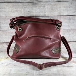 Simply Noelle Ladies Purse Cranberry Burgundy Wine Red Handbag Shoulder Bag